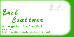 emil csallner business card